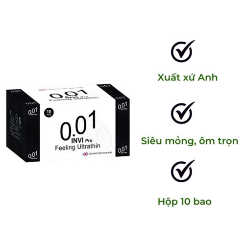 Bao cao su 0.01 Invi Pro
