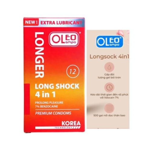 Bao cao su Oleo Lampo 4 in 1 kéo dài thời gian