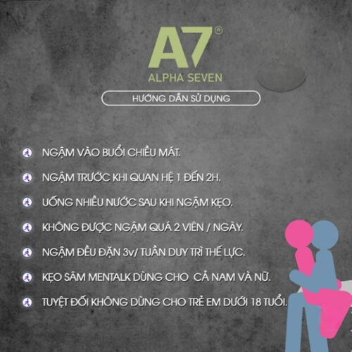 Hướng dẫn sử dụng kẹo sâm hamer A7