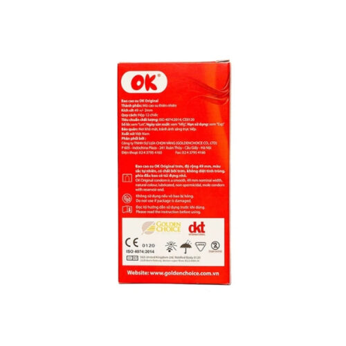 bao cao su ok hđộp 12 cái